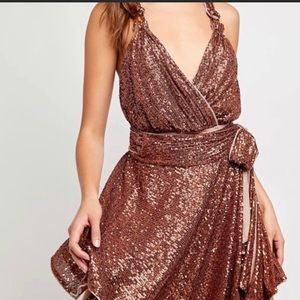 Free people Zuri Sequin Bodysuit skirt 2pcs set